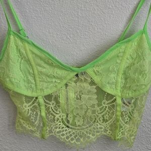 Lime Green Lace Bralette